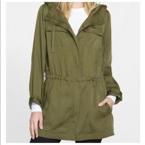 Eileen Fisher | Tencel Hooded Anorak Olive Green